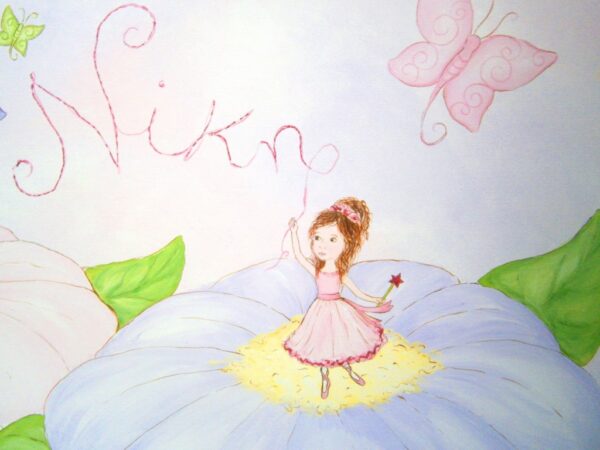 Original wall art painting for girls Fairy ballet dancer DPP066