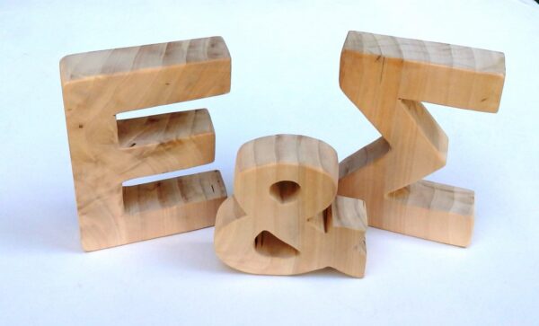 Wooden art initials personalized decoration ZG043