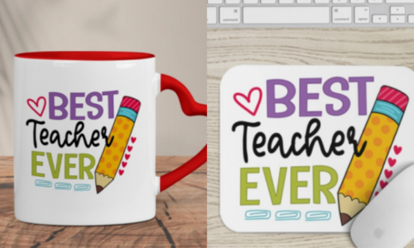Gift for teachers printed mug and mousepad DD001